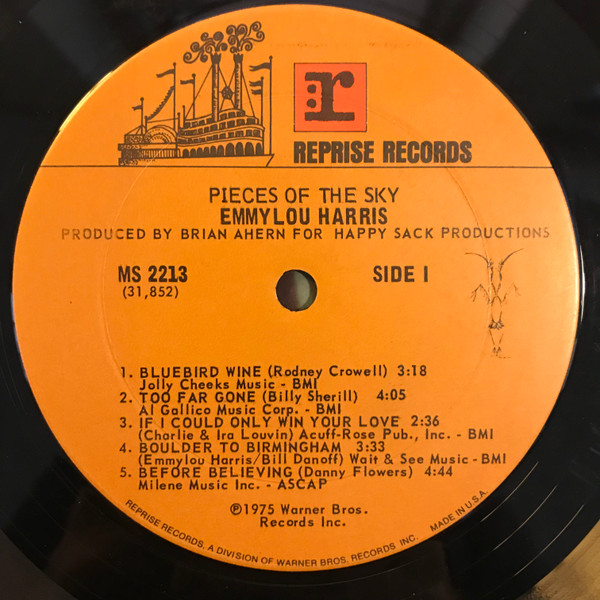 Emmylou Harris - Pieces Of The Sky | Reprise Records (MS 2213) - 3 Emmylou Harris - Pieces Of The Sky | Reprise Records (MS 2213) - 3