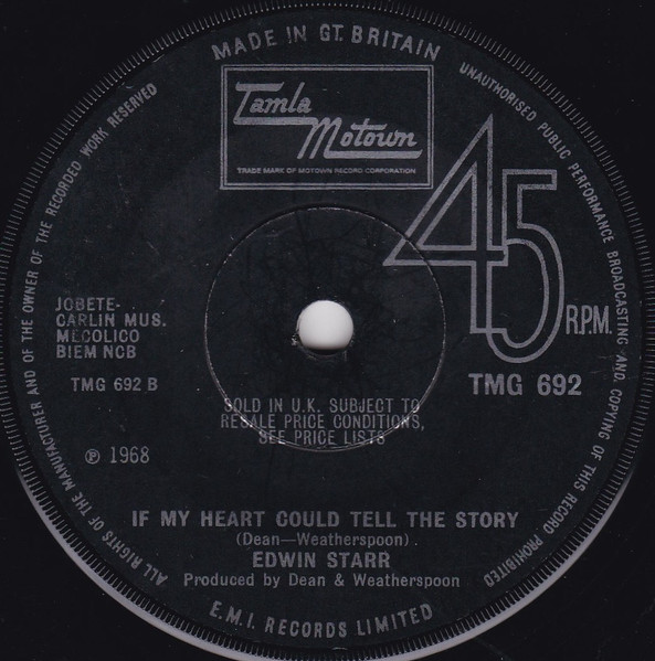 Edwin Starr - Way Over There / If My Heart Could Tell The Story | Tamla Motown (TMG 692) - 2