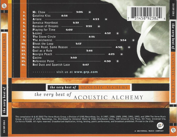 Acoustic Alchemy - The Very Best Of Acoustic Alchemy | GRP (314 589 238-2) - 3