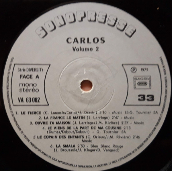 Carlos - Carlos Vol. 2 | Sonopresse (VA 63082)