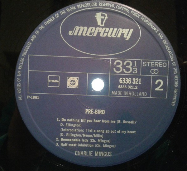 Charles Mingus - Pre-Bird | Mercury (6336 321)