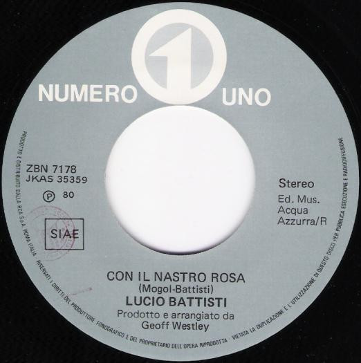 Lucio Battisti - Una Giornata Uggiosa | Numero Uno (ZBN 7178) - 4