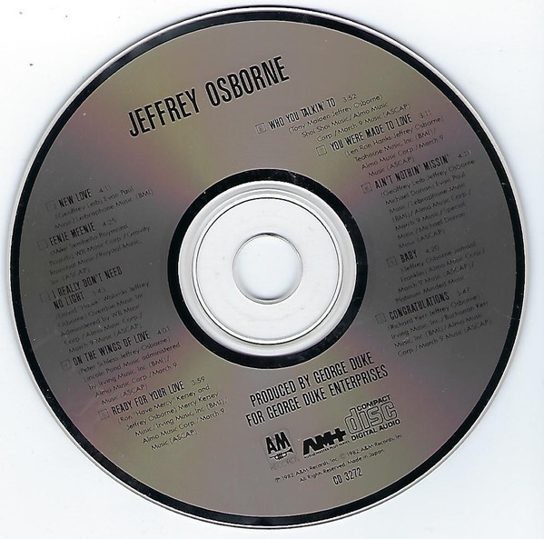Jeffrey Osborne - Jeffrey Osborne | A&M Records (CD 3272) - 3
