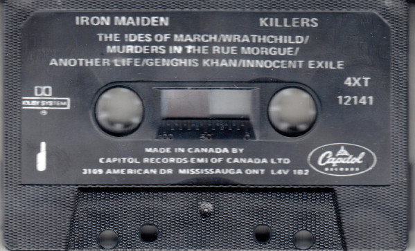 Iron Maiden - Killers [Cassette] | Capitol Records (4XT-12141) - 3