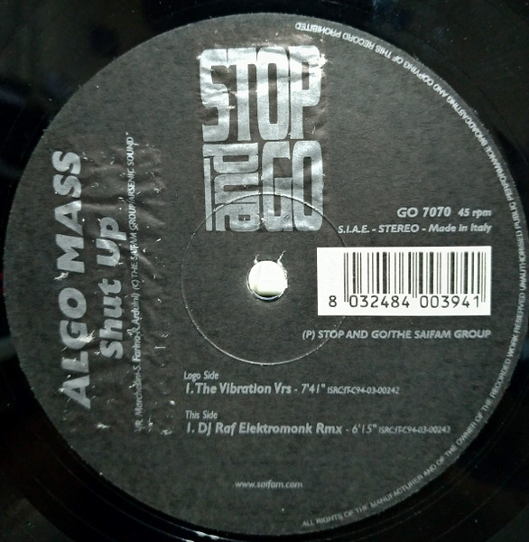 Algo Mass - Shut Up | Stop And Go (GO 7070)