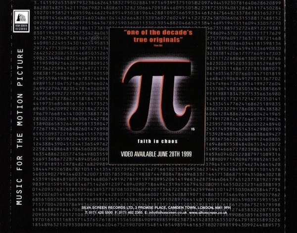 Various - π Music For The Motion Picture | Silva Screen (FILMCD 312) - 2