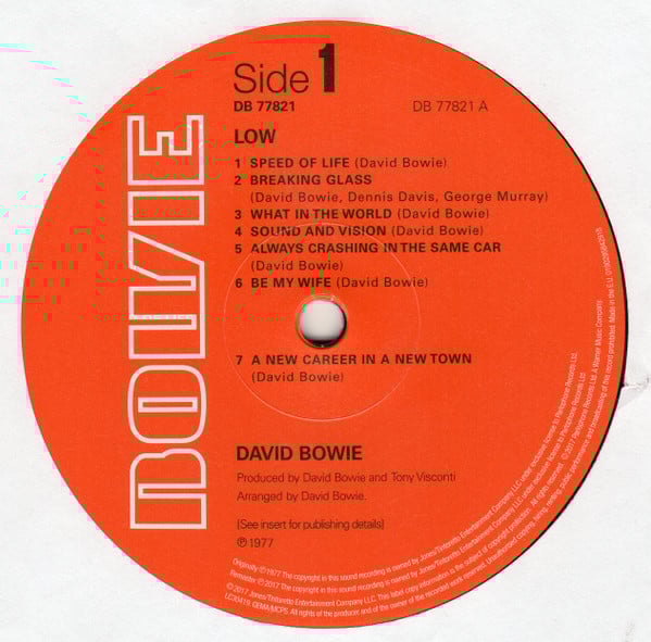 David Bowie - Low | Parlophone (0190295842918) - 3 David Bowie - Low | Parlophone (0190295842918) - 3