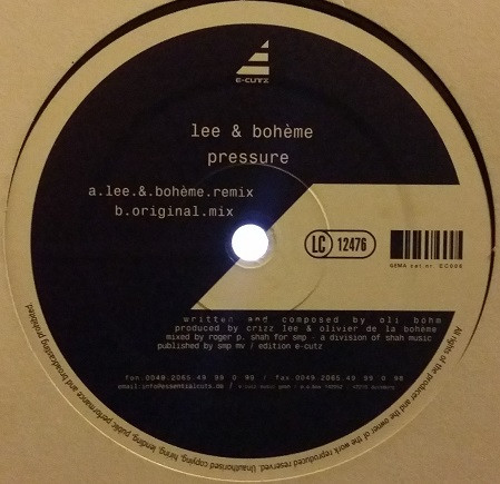 Lee & Bohème - Pressure | E-Cutz (EC006) - main Lee & Bohème - Pressure | E-Cutz (EC006) - main