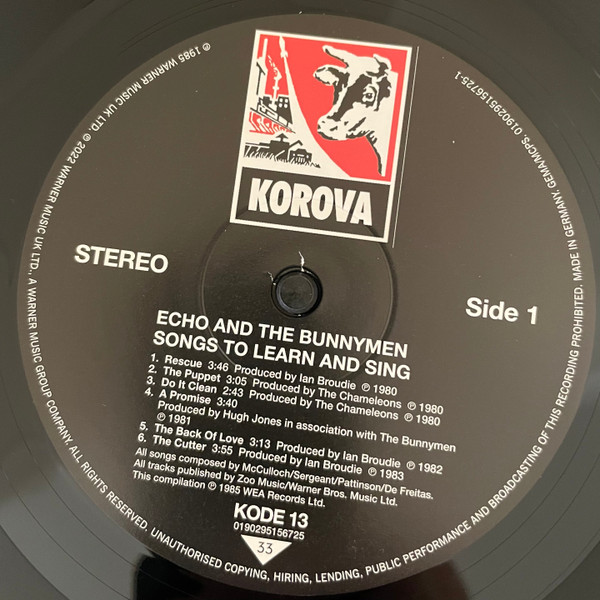 Echo & The Bunnymen - Songs To Learn & Sing | Korova (KODE 13) - 3 Echo & The Bunnymen - Songs To Learn & Sing | Korova (KODE 13) - 3