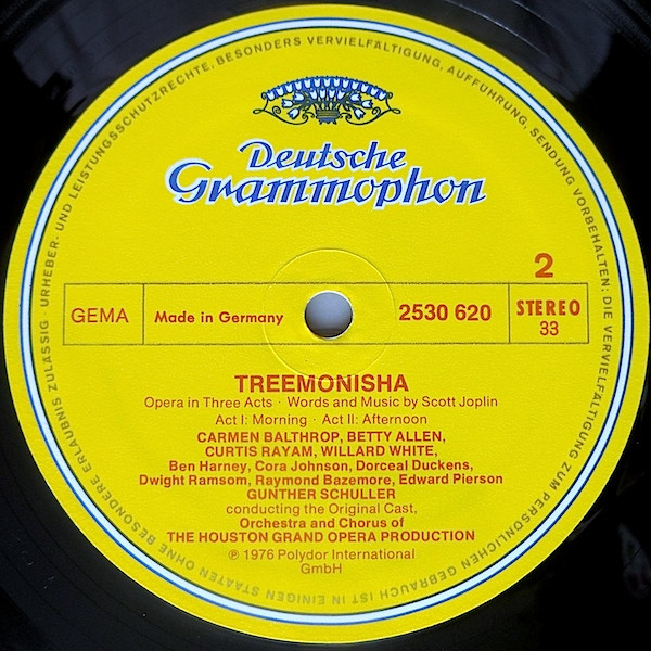 Scott Joplin - Treemonisha (Original Cast Recording) | Deutsche Grammophon (2707 083) - 2