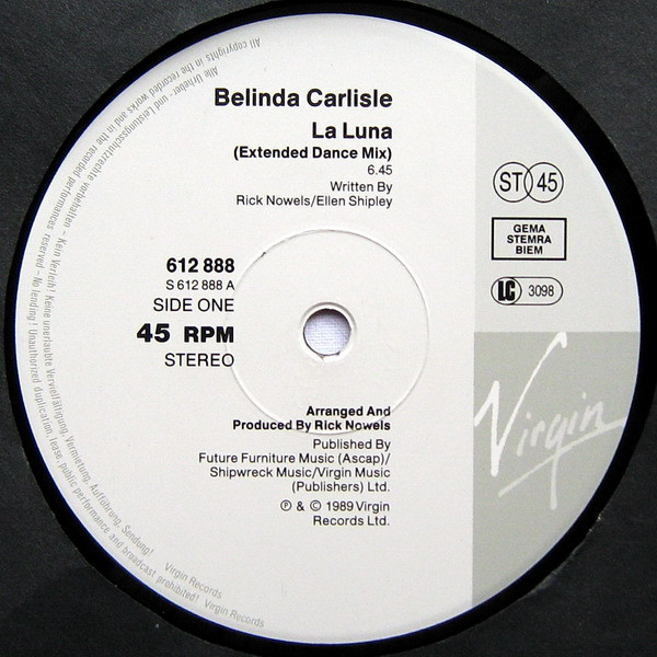 Belinda Carlisle - La Luna | Virgin (612 888) - 3