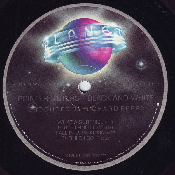 Pointer Sisters - Black & White | Planet (P-18) - 4 Pointer Sisters - Black & White | Planet (P-18) - 4