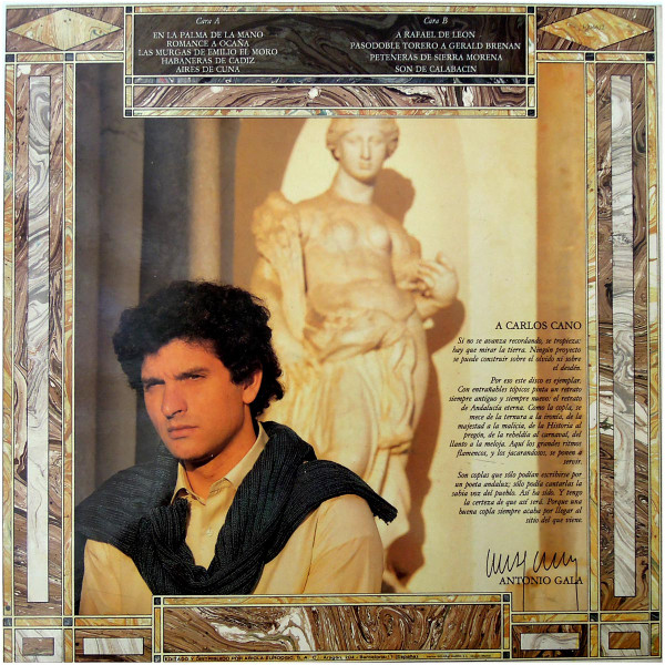 Carlos Cano - Cuaderno De Coplas | Ariola (I-206.622) - 2