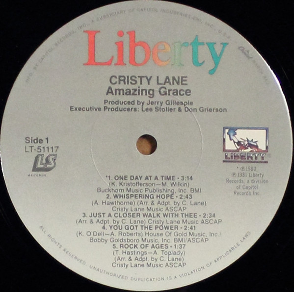 Cristy Lane - Amazing Grace | Liberty (LT-51117) - 3 Cristy Lane - Amazing Grace | Liberty (LT-51117) - 3