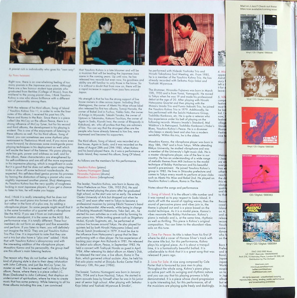 Yasuhiro Kohno Trio - Song Of Island | BBE (BBE665ALP) - 4 Yasuhiro Kohno Trio - Song Of Island | BBE (BBE665ALP) - 4