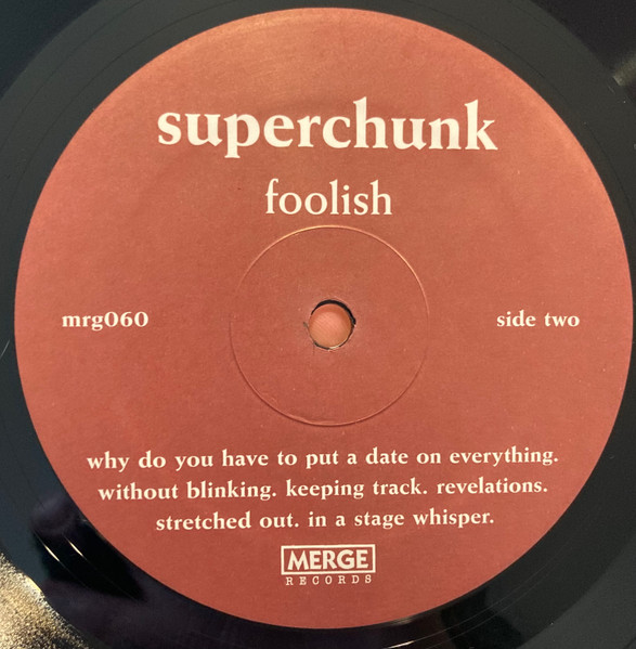 Superchunk - Foolish | Merge Records (MRG060LP) - 4