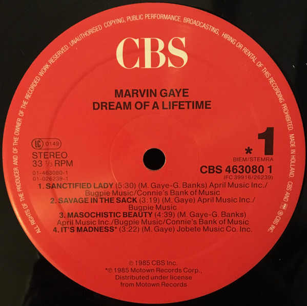 Marvin Gaye - Dream Of A Lifetime | CBS (463080 1) - 4