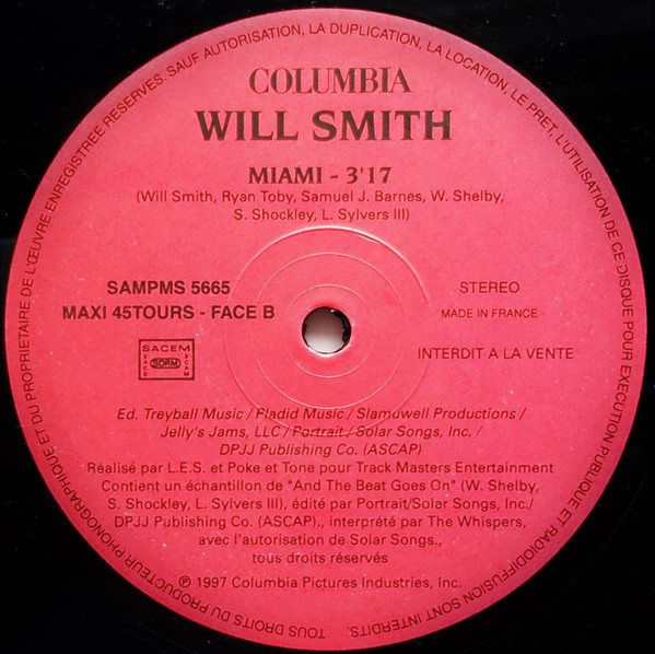 Will Smith - Miami | Columbia (SAMPMS 5665) - 3