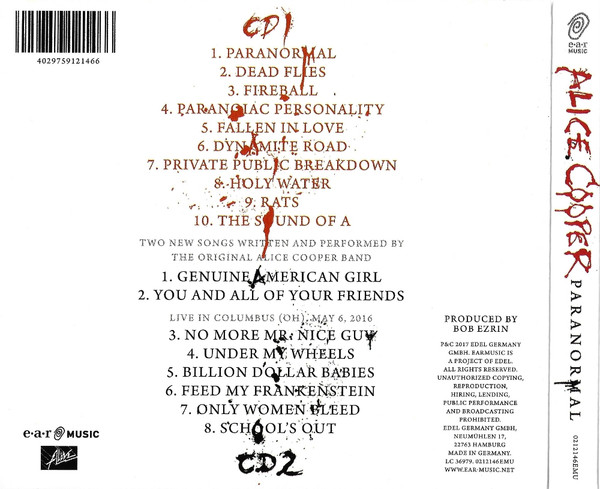 Alice Cooper - Paranormal | Ear Music (0212146EMU) - 2 Alice Cooper - Paranormal | Ear Music (0212146EMU) - 2