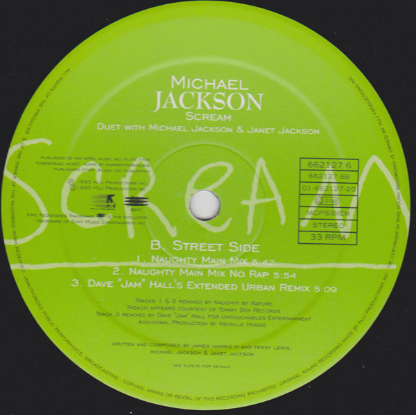 Michael Jackson - Scream (The Remixes) | Epic (662127 6) - 4 Michael Jackson - Scream (The Remixes) | Epic (662127 6) - 4