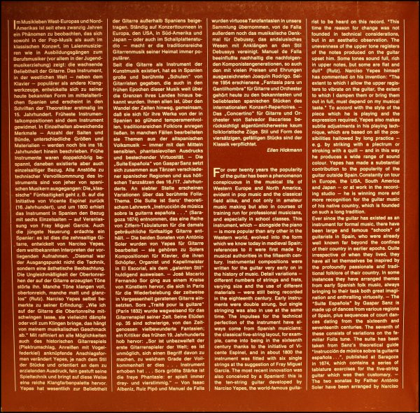 Narciso Yepes - Gaspar Sanz • Padre Antonio Soler • Isaac Albéniz • Manuel De Falla • Joaquín Rodrigo - 5 Jahrhunderte Spanischer Gitarrenmusik • The World Of The Spanish Guitar | Deutsche Grammophon (2726 055) - 2