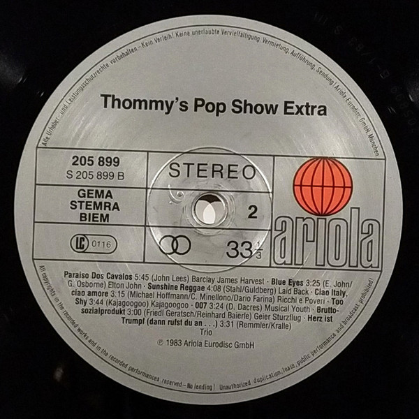Various - Thommy's Pop-Show Extra | Ariola (205 899) - 4