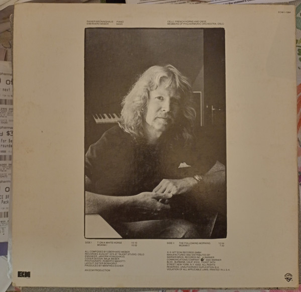 Eberhard Weber - The Following Morning [Vinyl] | ECM Records (ECM 1084) - 2