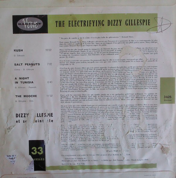 Dizzy Gillespie Quintet - The Electrifying Evening Dizzy Gillespie | Barclay-Verve (3625) - 2