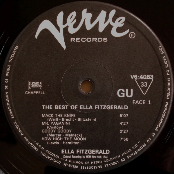Ella Fitzgerald - The Best Of Ella Fitzgerald | Verve Records (V6-4063) - 3 Ella Fitzgerald - The Best Of Ella Fitzgerald | Verve Records (V6-4063) - 3