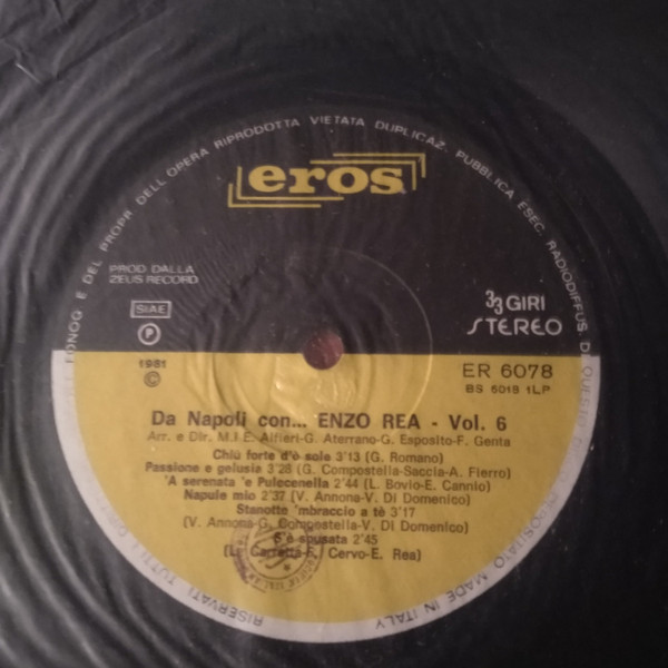 Enzo Rea - Da Napoli Con... - Volume 6° | Eros (ER 6078) - 3
