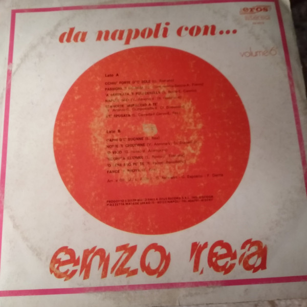Enzo Rea - Da Napoli Con... - Volume 6° | Eros (ER 6078) - 2