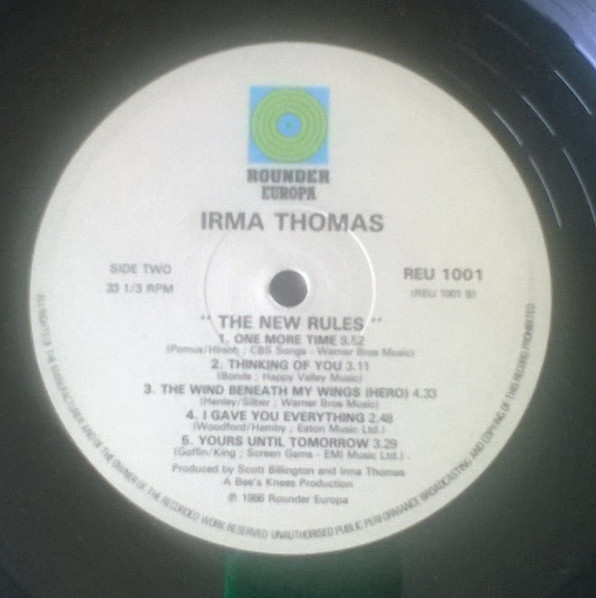Irma Thomas - The New Rules | Rounder Europa (REU 1001) - 4