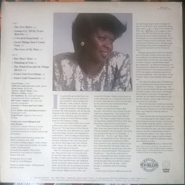 Irma Thomas - The New Rules | Rounder Europa (REU 1001) - 2