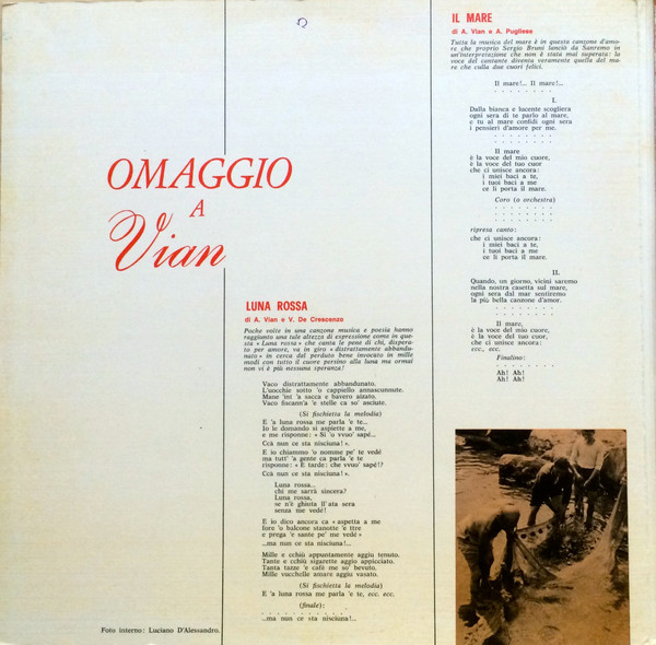 Sergio Bruni - Omaggio A Vian | La Voce Del Padrone (QELP 8165) - 3 Sergio Bruni - Omaggio A Vian | La Voce Del Padrone (QELP 8165) - 3