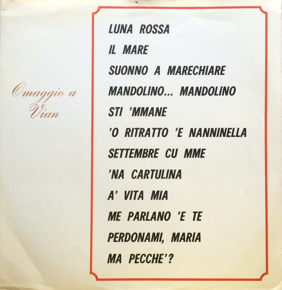 Sergio Bruni - Omaggio A Vian | La Voce Del Padrone (QELP 8165) - 4 Sergio Bruni - Omaggio A Vian | La Voce Del Padrone (QELP 8165) - 4
