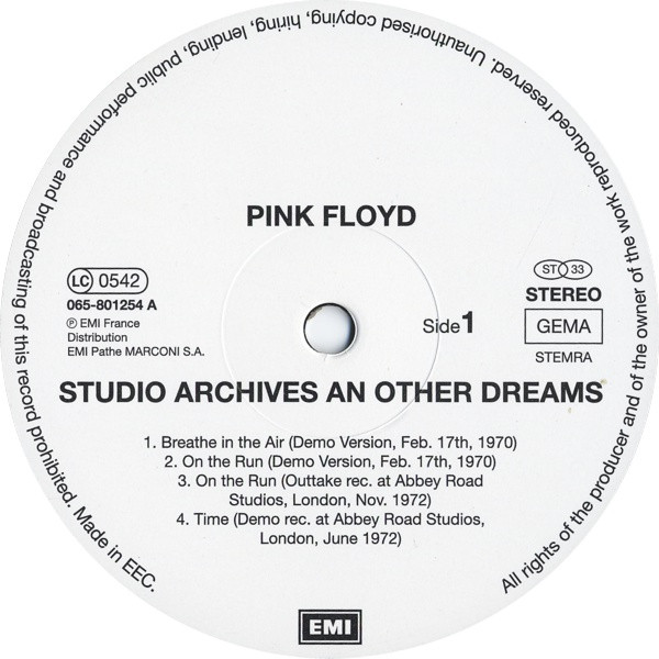 Pink Floyd - Studio Archives And Other Dreams | EMI (065-801254) - 3