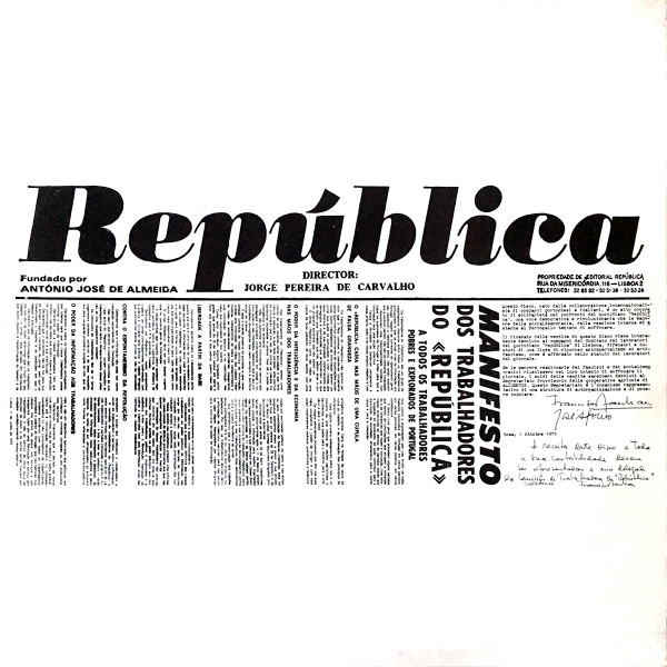 José Afonso - República | Not On Label (Q.L. 01) - main
