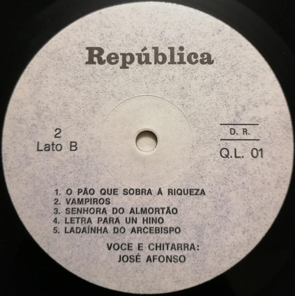 José Afonso - República | Not On Label (Q.L. 01) - 4