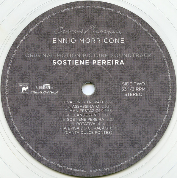 Ennio Morricone - Sostiene Pereira (Original Motion Picture Soundtrack) | Music On Vinyl (MOVATM159) - 3 Ennio Morricone - Sostiene Pereira (Original Motion Picture Soundtrack) | Music On Vinyl (MOVATM159) - 3