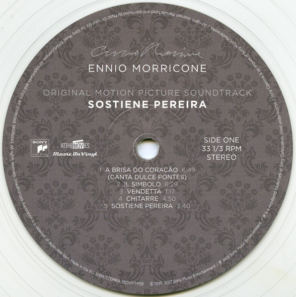 Ennio Morricone - Sostiene Pereira (Original Motion Picture Soundtrack) | Music On Vinyl (MOVATM159) - 2 Ennio Morricone - Sostiene Pereira (Original Motion Picture Soundtrack) | Music On Vinyl (MOVATM159) - 2