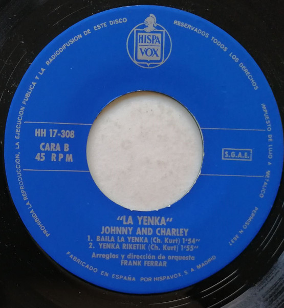 Johnny & Charley - La Yenka | Hispavox (HH 17-308) - 4