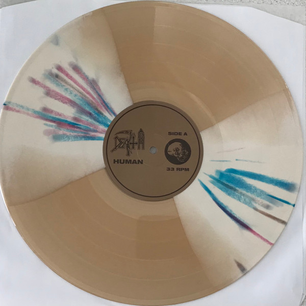Death - Human (Limited Edition - Bone White Butterfly Wings And Aqua Blue, Red And Brown Splatter Vinyl) [Vinyl] | Relapse Records (RR7165) - 4