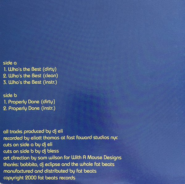 DJ Eli - Who's The Best? / Properly Done | Cloudkickers (ELi-001) - 2