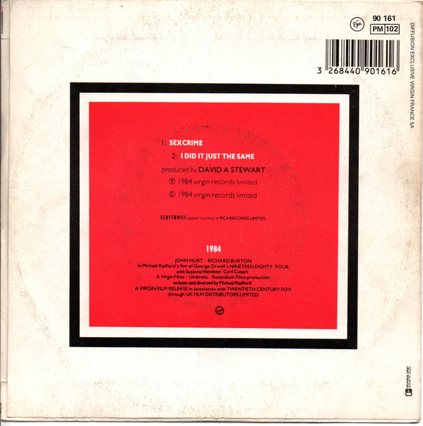Eurythmics - Sexcrime (Nineteen Eighty-Four) | Virgin (90161) - 2