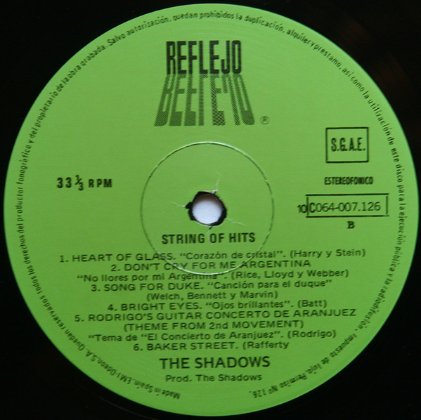 The Shadows - String Of Hits | Reflejo (10 C 064-007.126) - 4 The Shadows - String Of Hits | Reflejo (10 C 064-007.126) - 4