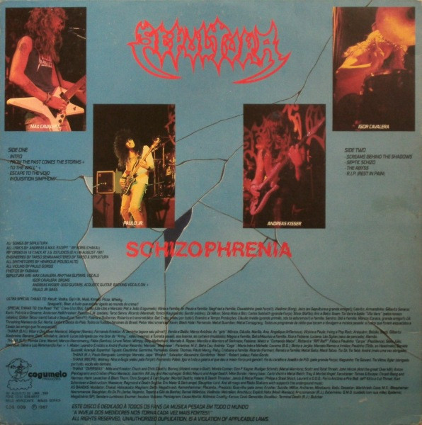 Sepultura - Schizophrenia | Cogumelo Produções (COG 009) - 3