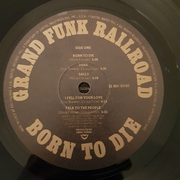 Grand Funk Railroad - Born To Die | EMI (3C 064-82107) - 3