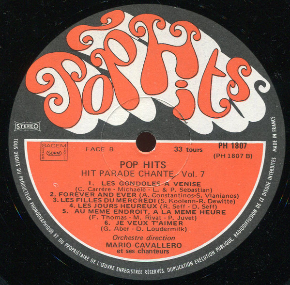 Mario Cavallero Et Son Orchestre - Hit Parade Chante - Pop Hits - Vol. 7 | Pop Hits (PH 1807) - 3