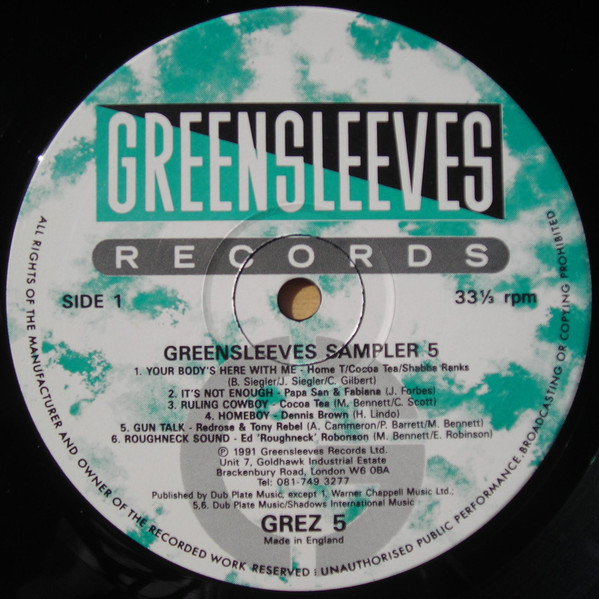 Various - Greensleeves Sampler 5 | Greensleeves Records (GREZ5) - 3