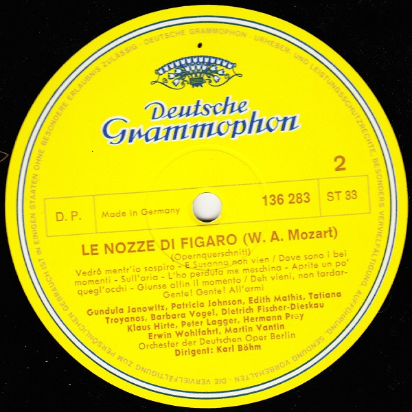 Wolfgang Amadeus Mozart , Karl Böhm - Le Nozze Di Figaro (Querschnitt) | Deutsche Grammophon (136 283) - 3